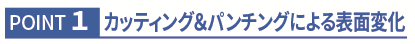 POINT 1 カッティング&パンチングによる表面変化