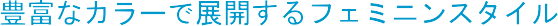 �L�x�ȃJ���[�œW�J����t�F�~�j���X�^�C��